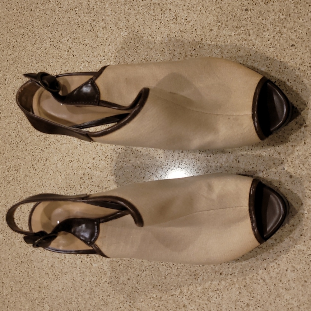 Nine West Sling Back Platform Open Toe Shoe